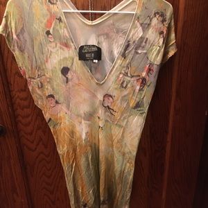 JPGaultier ballerina v neck blouse stretchy Degas